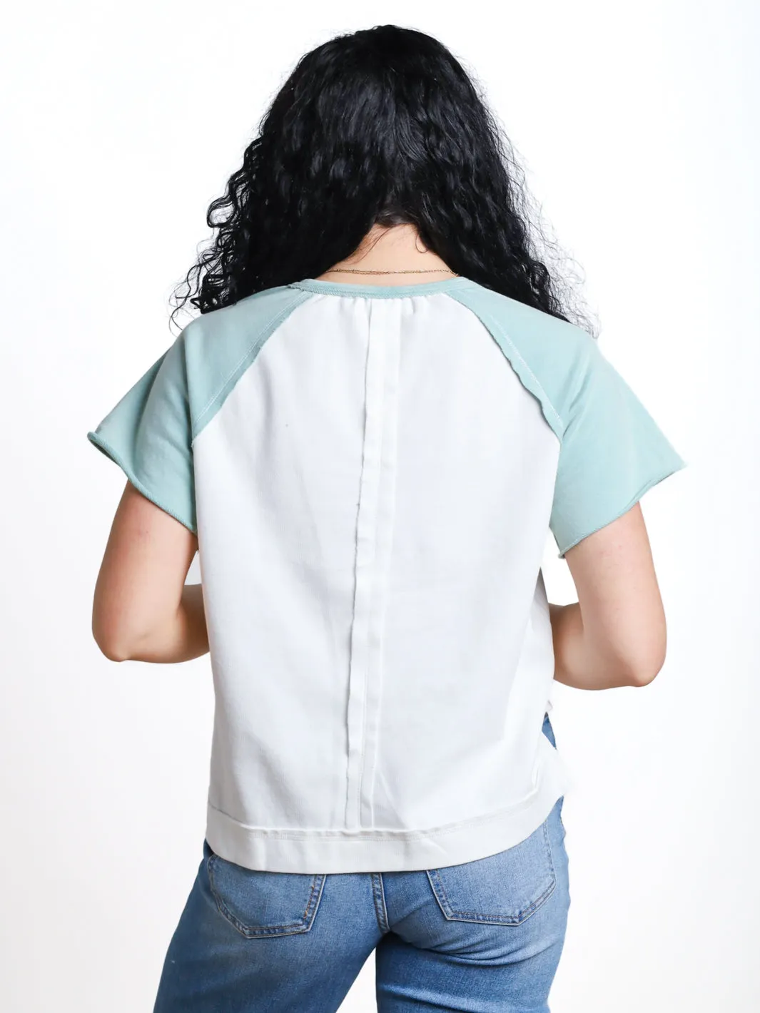 Told You So Color Block Button Knit Top