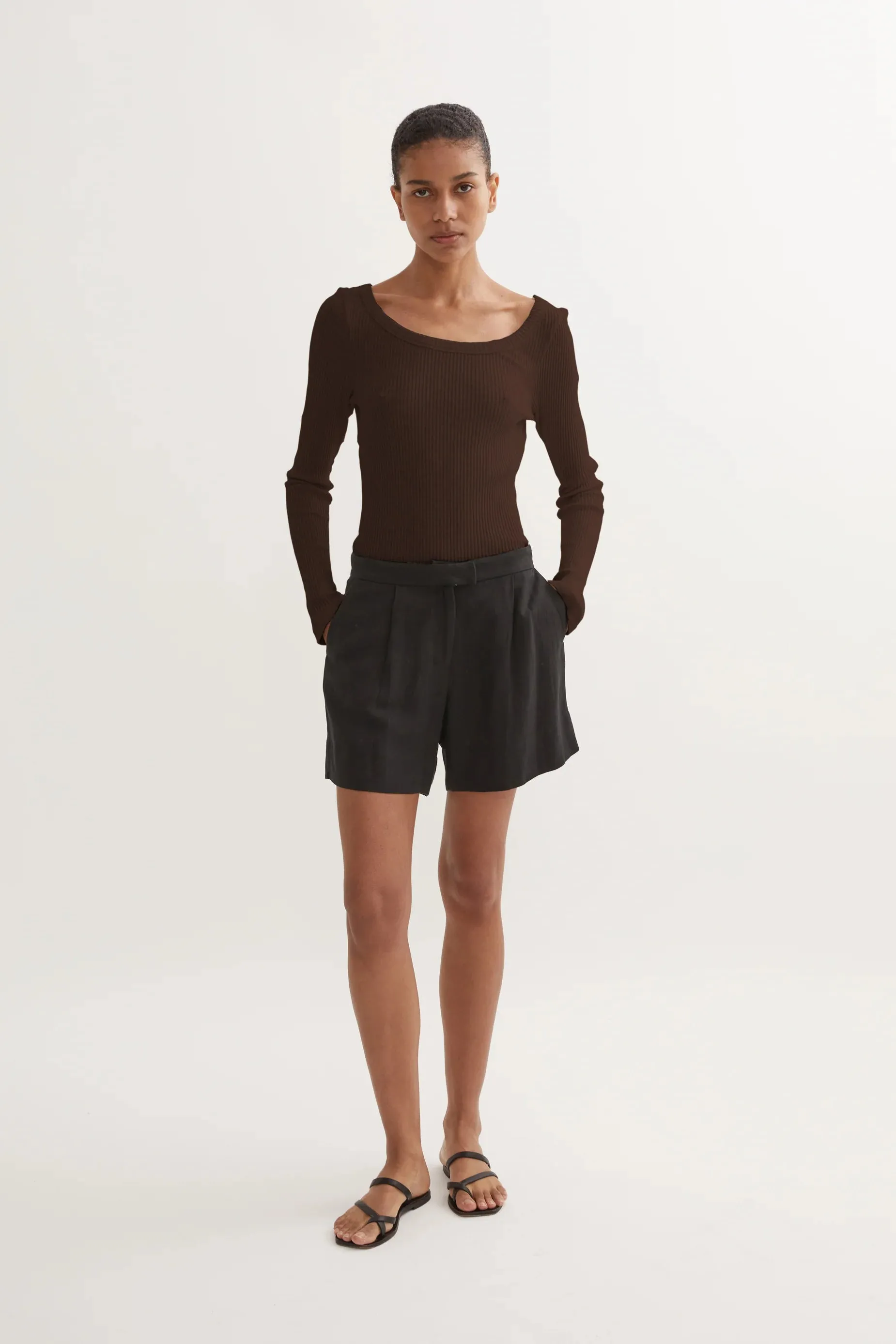TOVE KNIT LONG SLEEVE - CHOCOLATE