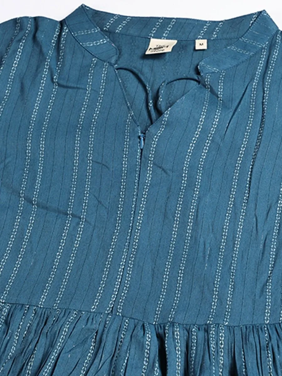 Turkish Teal Maternity Dress with Nursing