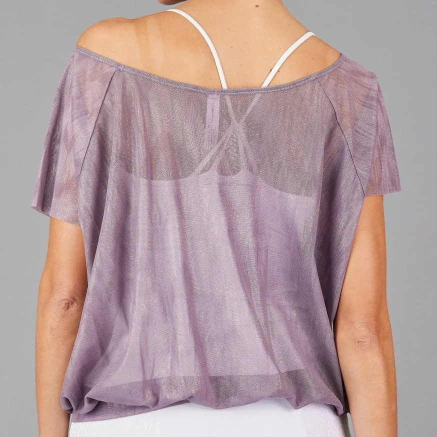 Unsuited Blouson Layer Top (haze shimmer)