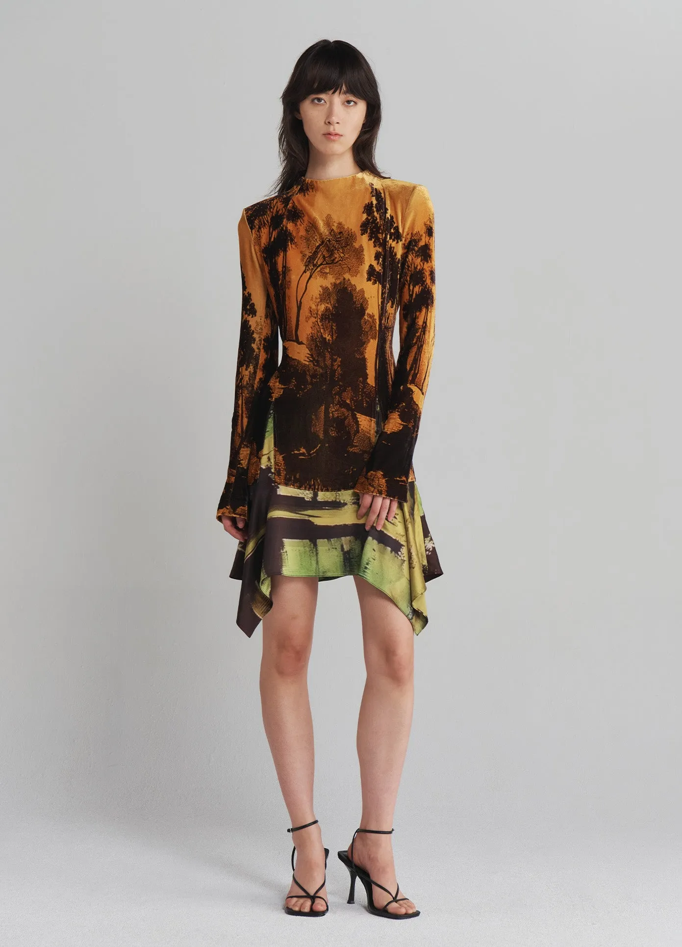 Velvet Mock Turtleneck Dress