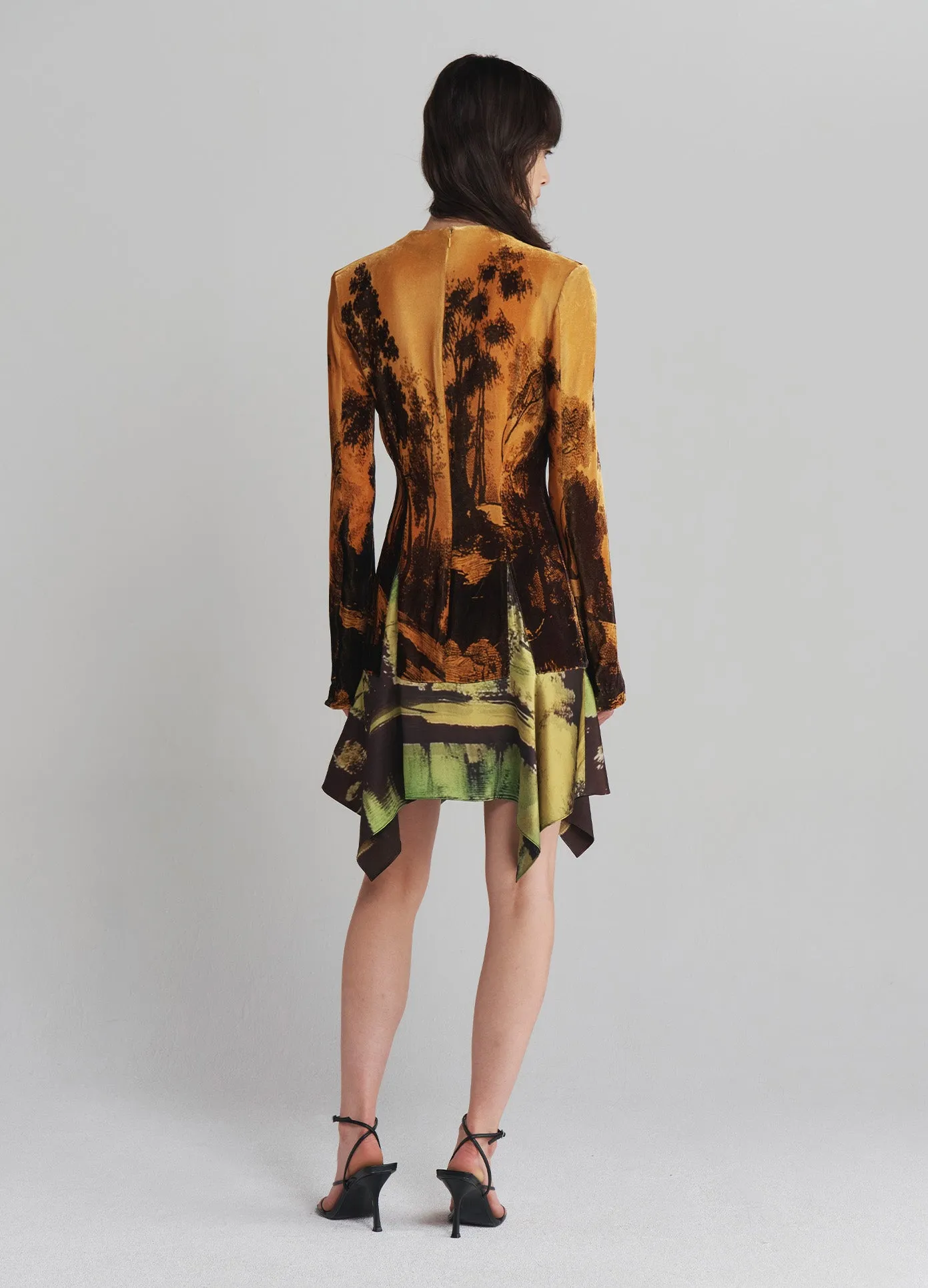 Velvet Mock Turtleneck Dress
