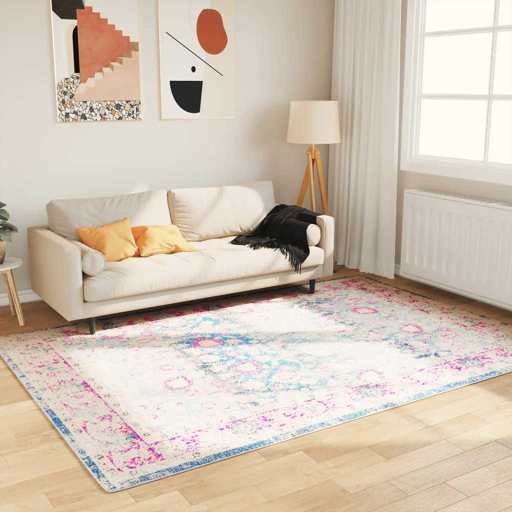 vidaXL Washable Multicolour Rug - 160x230 cm | Anti-Slip, Noise Absorbing, Hygienic & Stylish