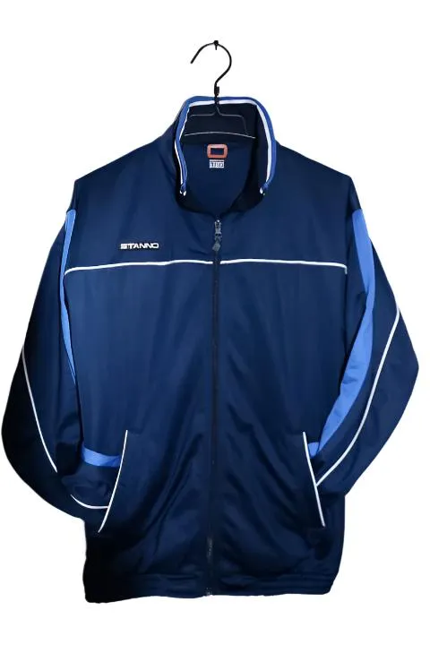 Vintage men Stanno blue full zip wind breaker track top M|L31 W21|SKU 6705