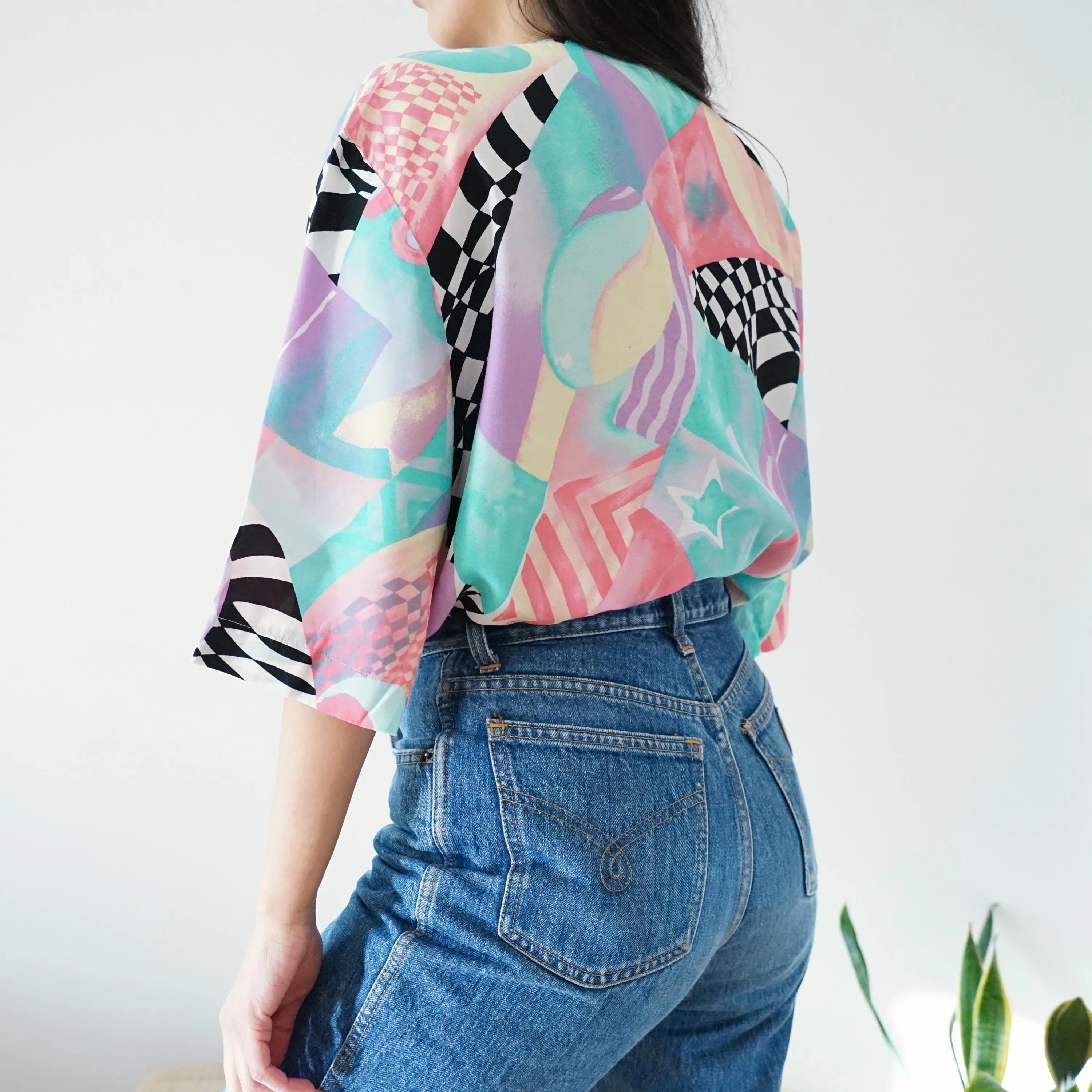 Vintage retro blouse size XL