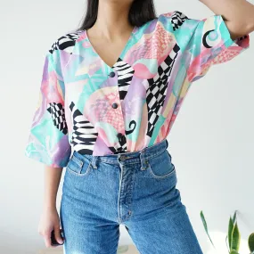 Vintage retro blouse size XL