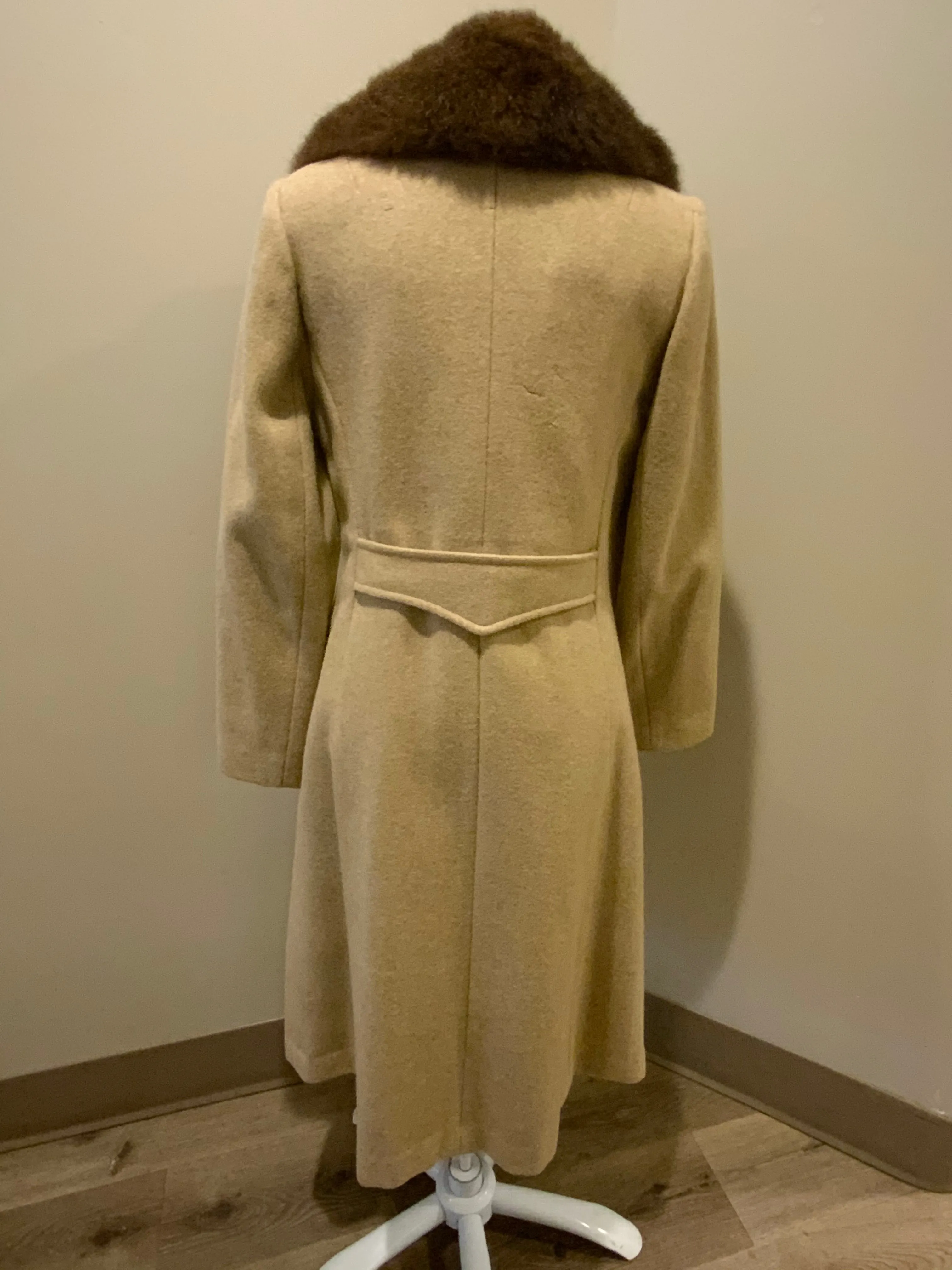 Vintage Sears The Fashion Place Beige Wool Coat