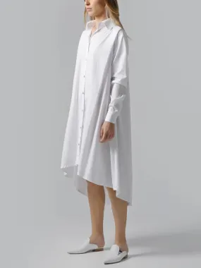 Vonda Women's Fashion Button Down Poplin Shirt Dress S3117338