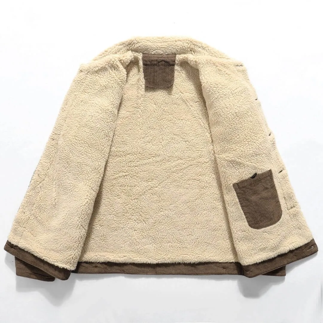 Warm Sherpa-Lined Bomber Jacket