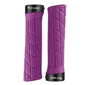 WEST BIKING Bicycle Anti-Skid And Shock-Absorbing Comfortable Grip Cover(Purple)