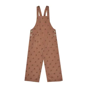 Wide Leg Overall Blossom Embroidery