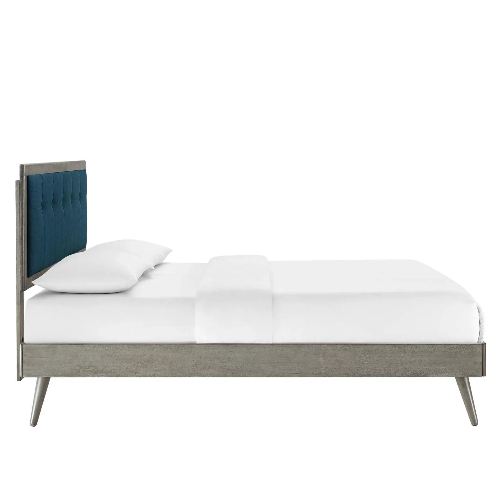 Willow Wood Platform Bed With Splayed Legs
