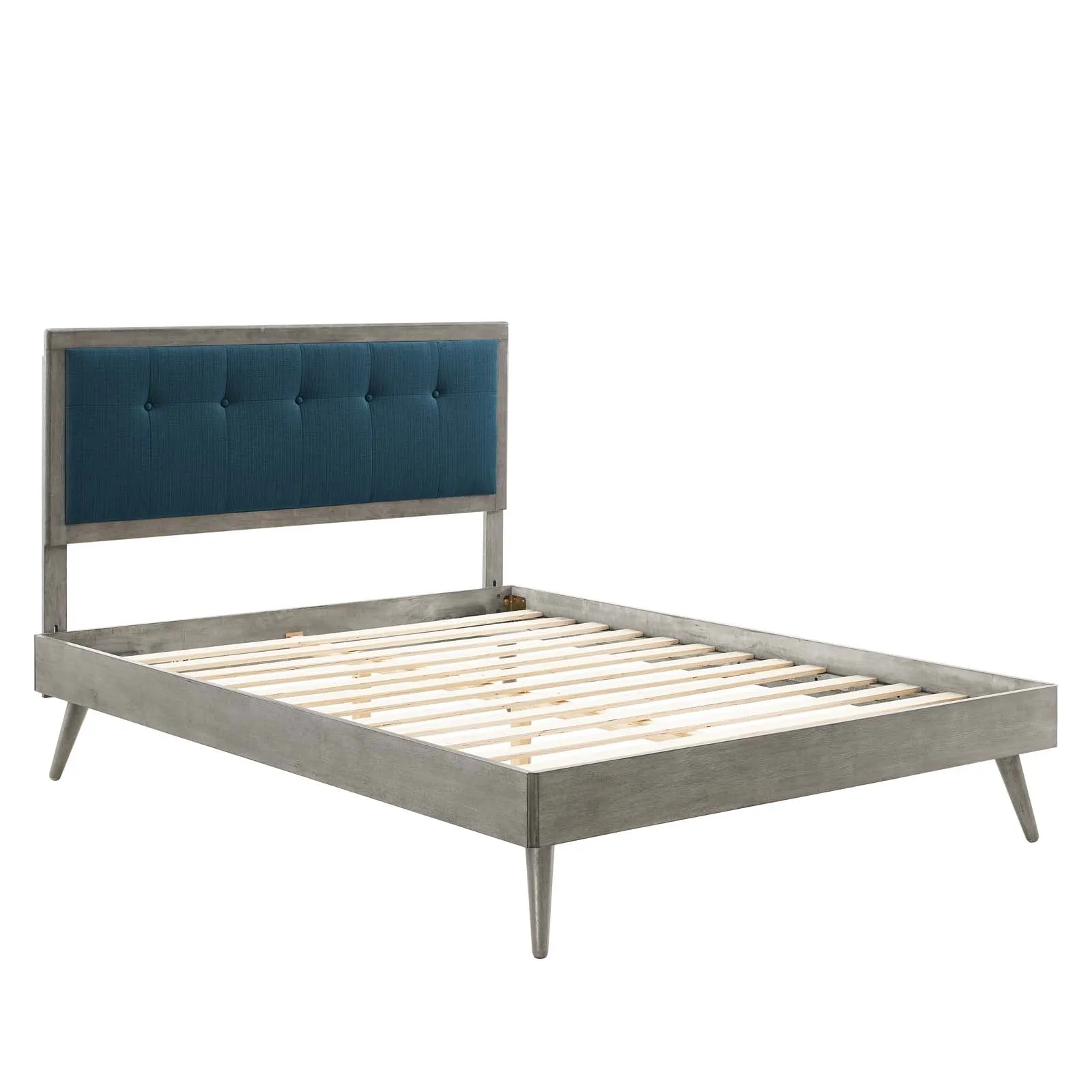 Willow Wood Platform Bed With Splayed Legs