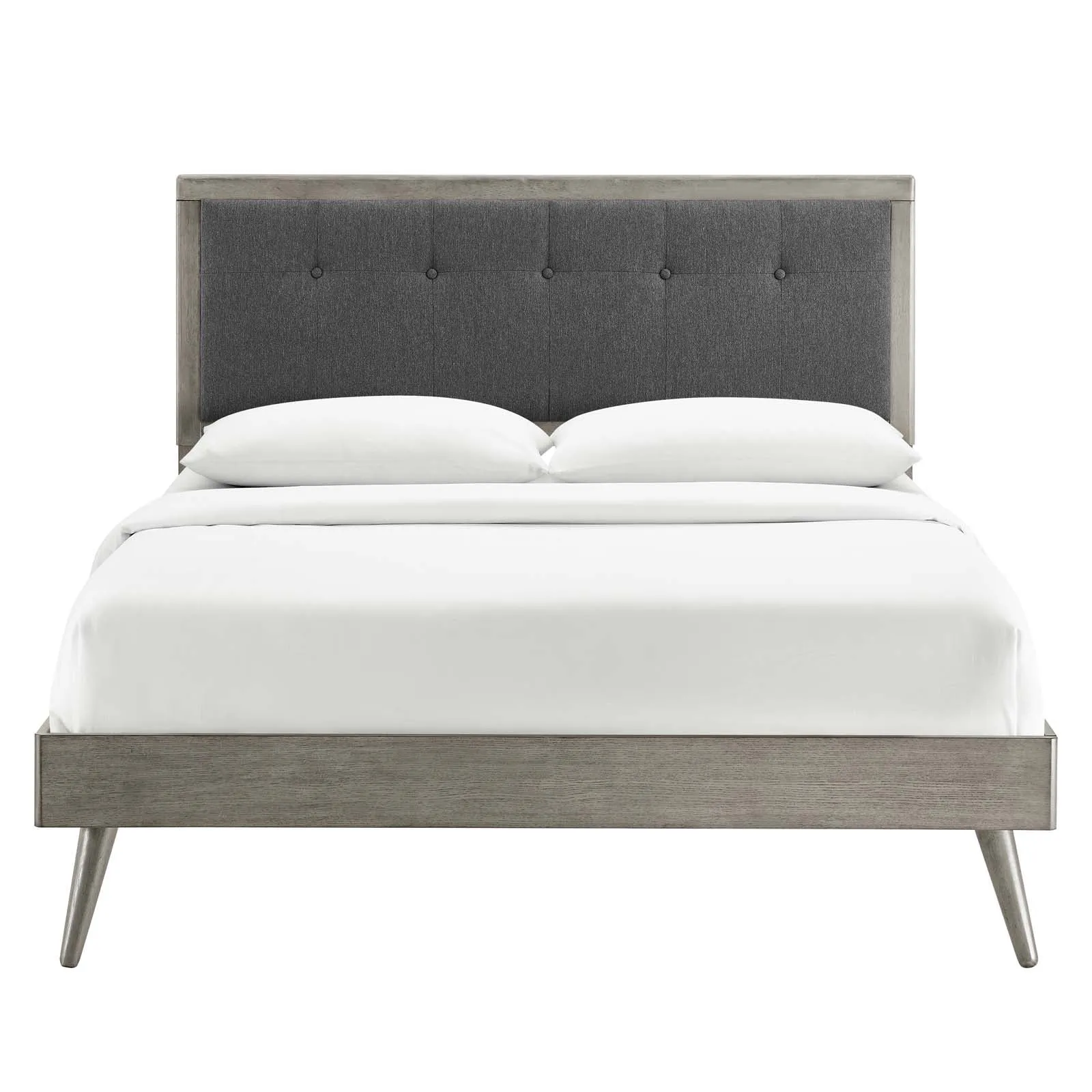 Willow Wood Platform Bed With Splayed Legs