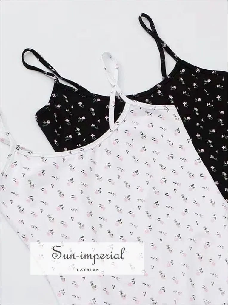 Women Cami Slip Dress Floral Printed Mini Dress