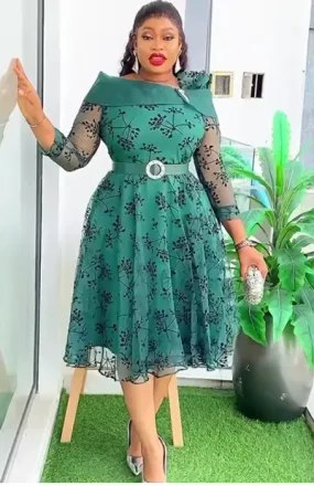Women's Midi Dress - Women's Office Lady Midi Dress