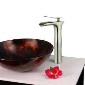 ZL10129B2-BN Legion Furniture Single Hole Single Handle Bathroom Faucet with Drain Assembly